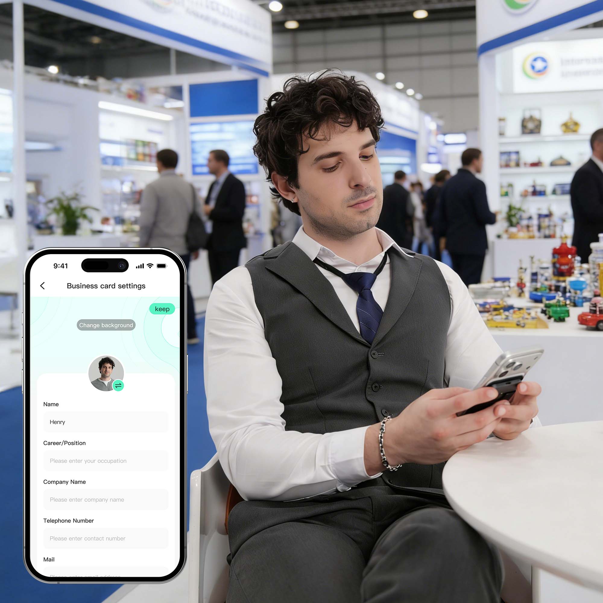 InnAIO TransNote NFC digital business card exchange for professional networking