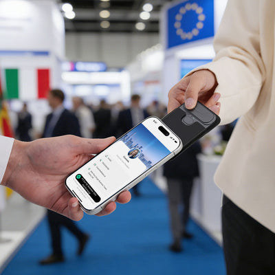 InnAIO TransNote one-tap NFC business card sharing and contact saving