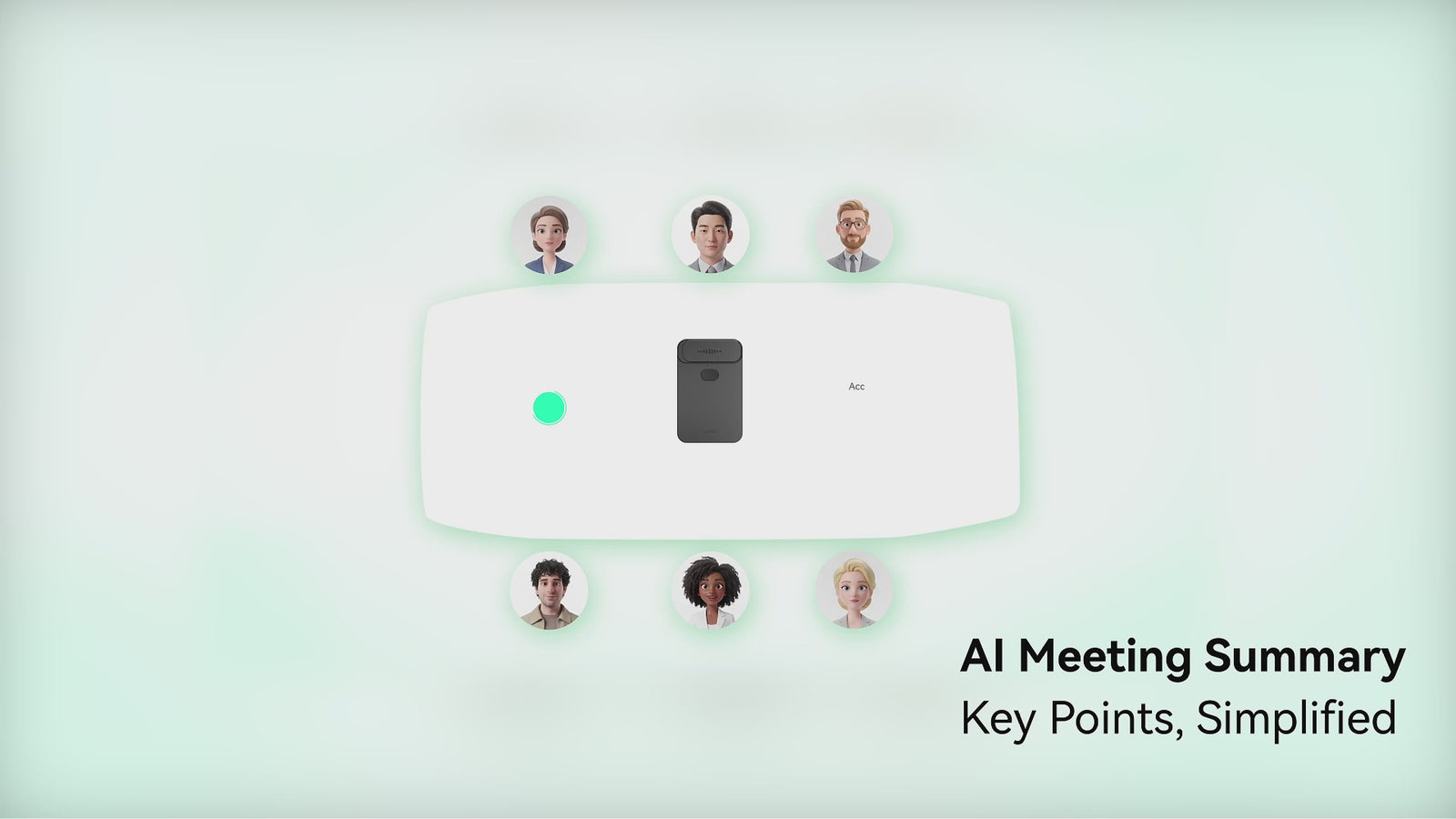 InnAIO TransNote AI notes and mind maps video showing speaker-labeled transcripts meeting summaries and action items